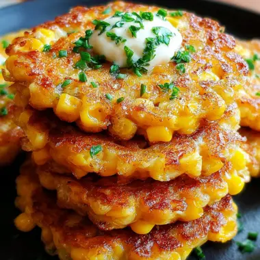 Cheesy Corn Fritters