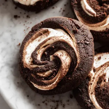 Chocolate Marshmallow Swirl Cookies