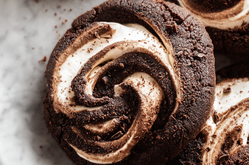 Chocolate Marshmallow Swirl Cookies