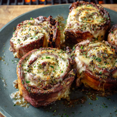 French Onion Steak Pinwheels