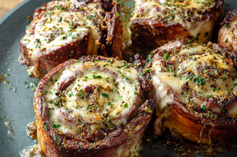 French Onion Steak Pinwheels