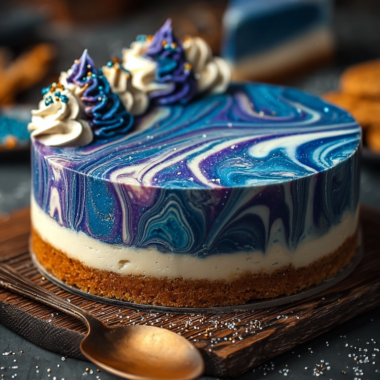 Butterbeer Galaxy Swirl Cheesecake