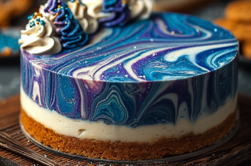 Butterbeer Galaxy Swirl Cheesecake