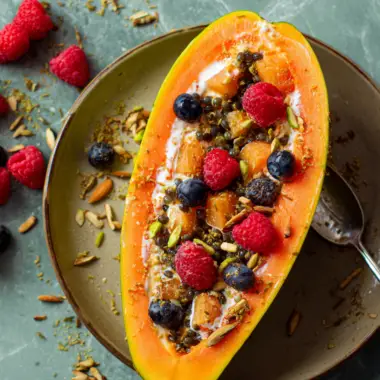 Papaya Breakfast Boat