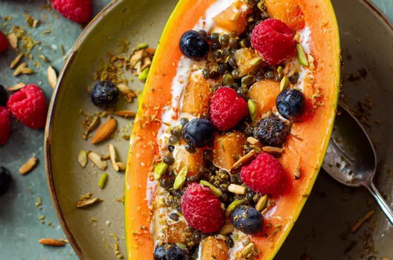 Papaya Breakfast Boat