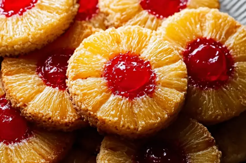 Pineapple Upside-Down Cookies