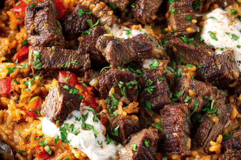 Steak Queso Rice
