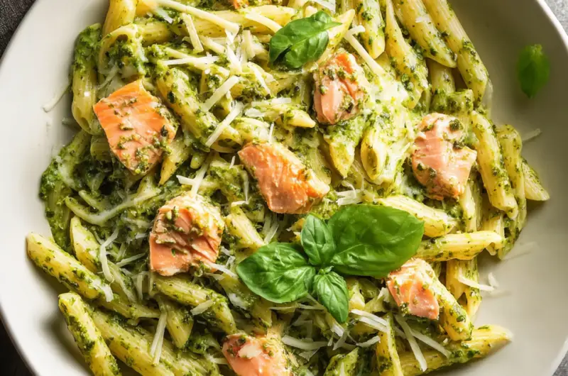 Salmon Pesto Pasta