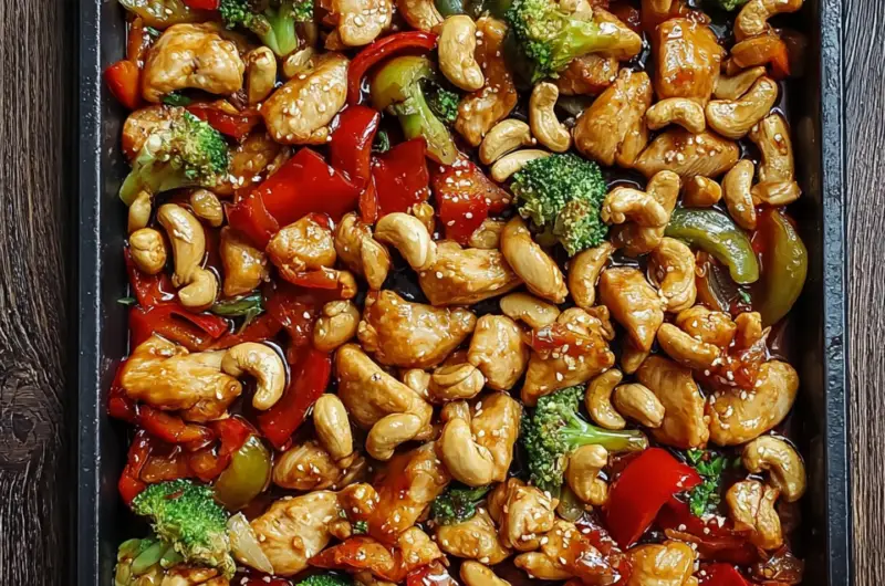 Sheet Pan Cashew Chicken