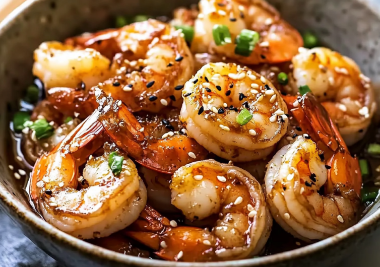 Ginger Sesame Garlic Shrimp