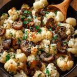 Garlic Cauliflower Mushroom Skillet