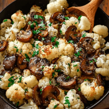 Garlic Cauliflower Mushroom Skillet