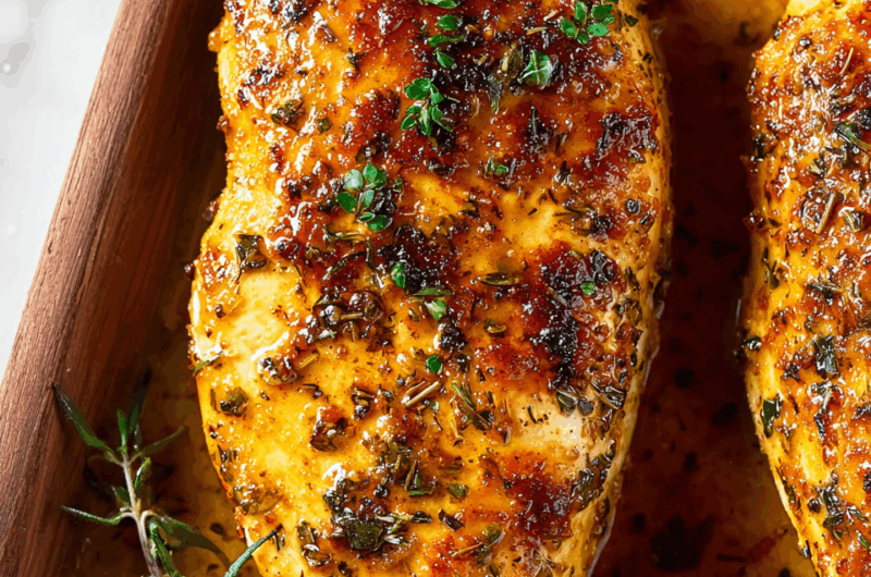 Oven‑Baked Chicken Breast with Brown Sugar & Herbs