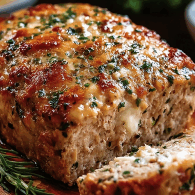 Melt‑in‑Your‑Mouth Garlic Parmesan Chicken Meatloaf