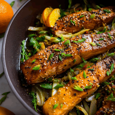 Orange Ginger Salmon Skillet