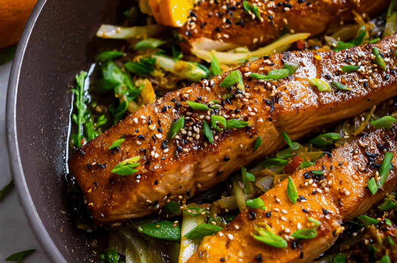 Orange Ginger Salmon Skillet