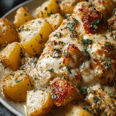 Garlic Parmesan Crockpot Chicken and Potatoes