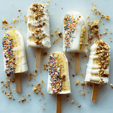 Frozen Banana Yogurt Pops
