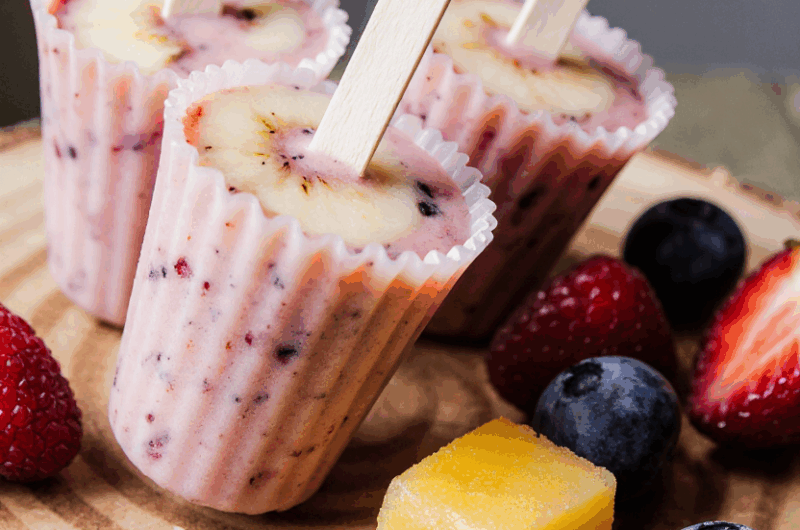 Frozen Yogurt Fruit Pops