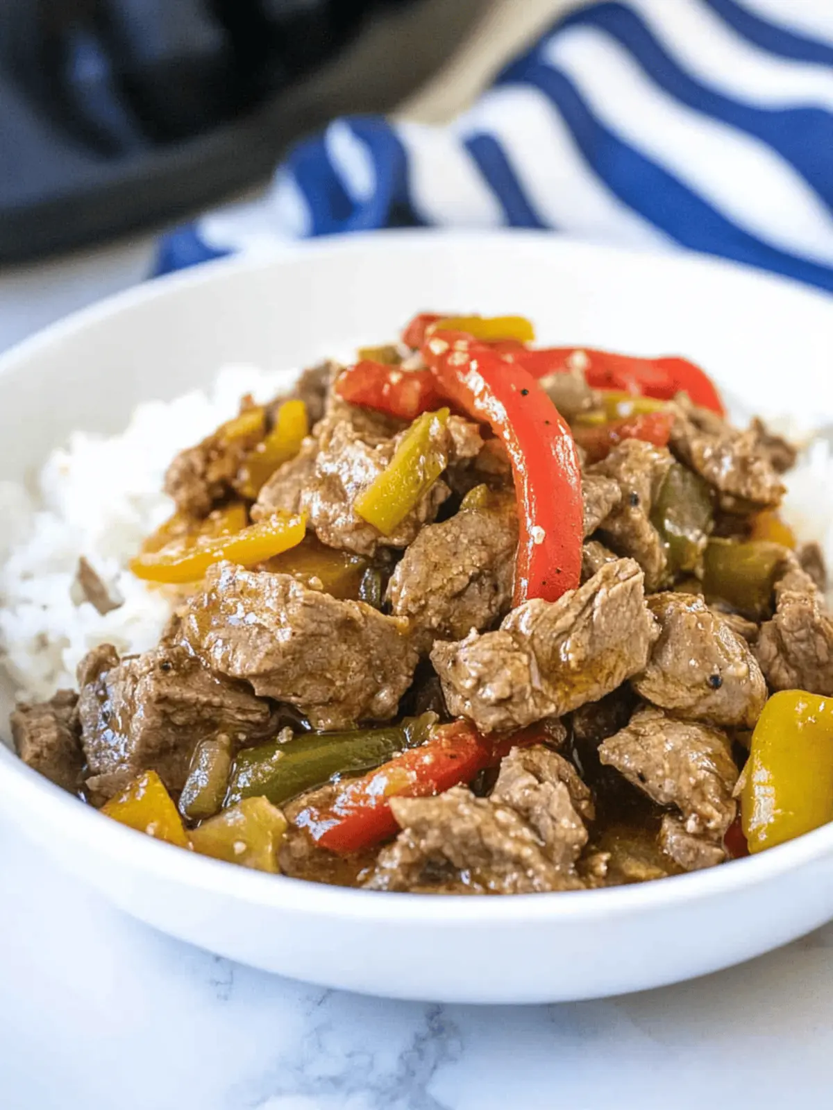 Slow Cooker Pepper Steak