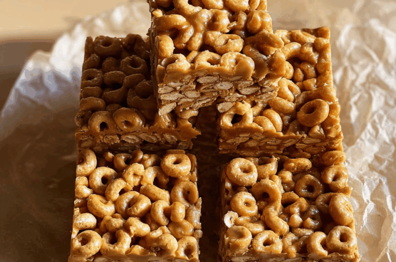 No-Bake Peanut Butter Cheerio Bars
