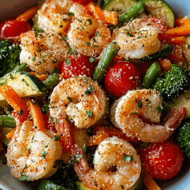 Garlic Parmesan Shrimp and Veggies