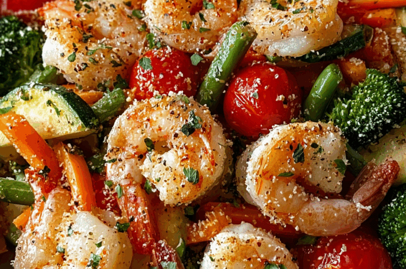 Garlic Parmesan Shrimp and Veggies