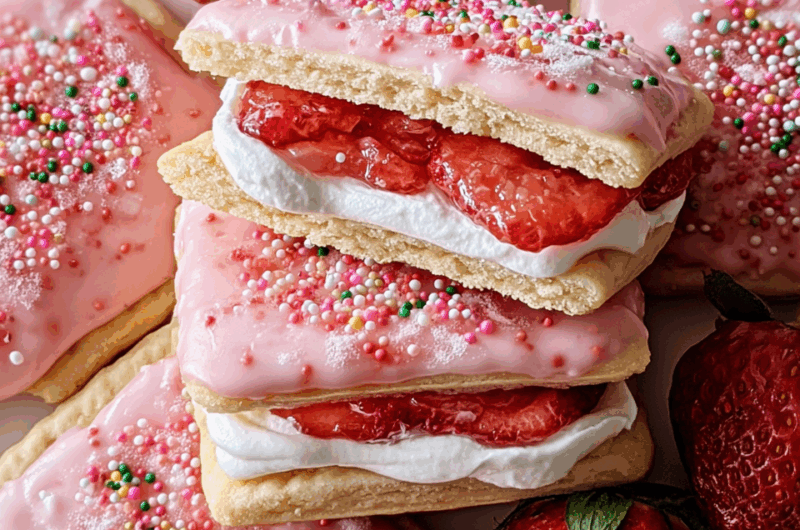 Strawberry Pop-Tart Sugar Cookies