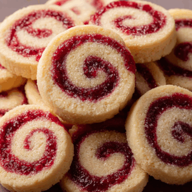 Raspberry Swirl Shortbread Cookies