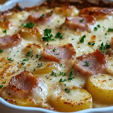 Chicken Ham and Potato Au Gratin