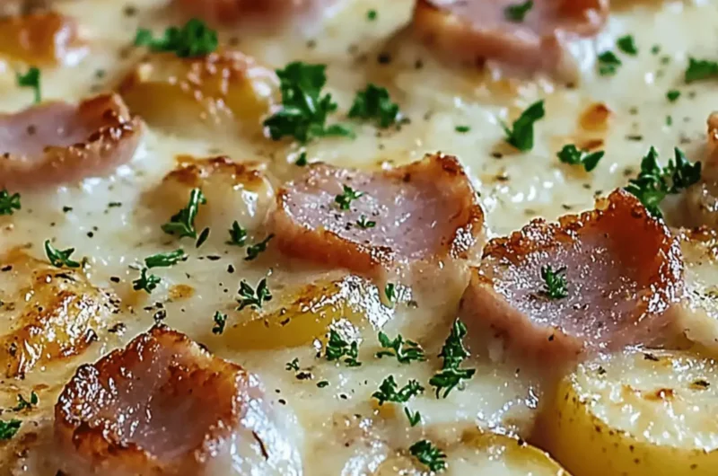Chicken Ham and Potato Au Gratin