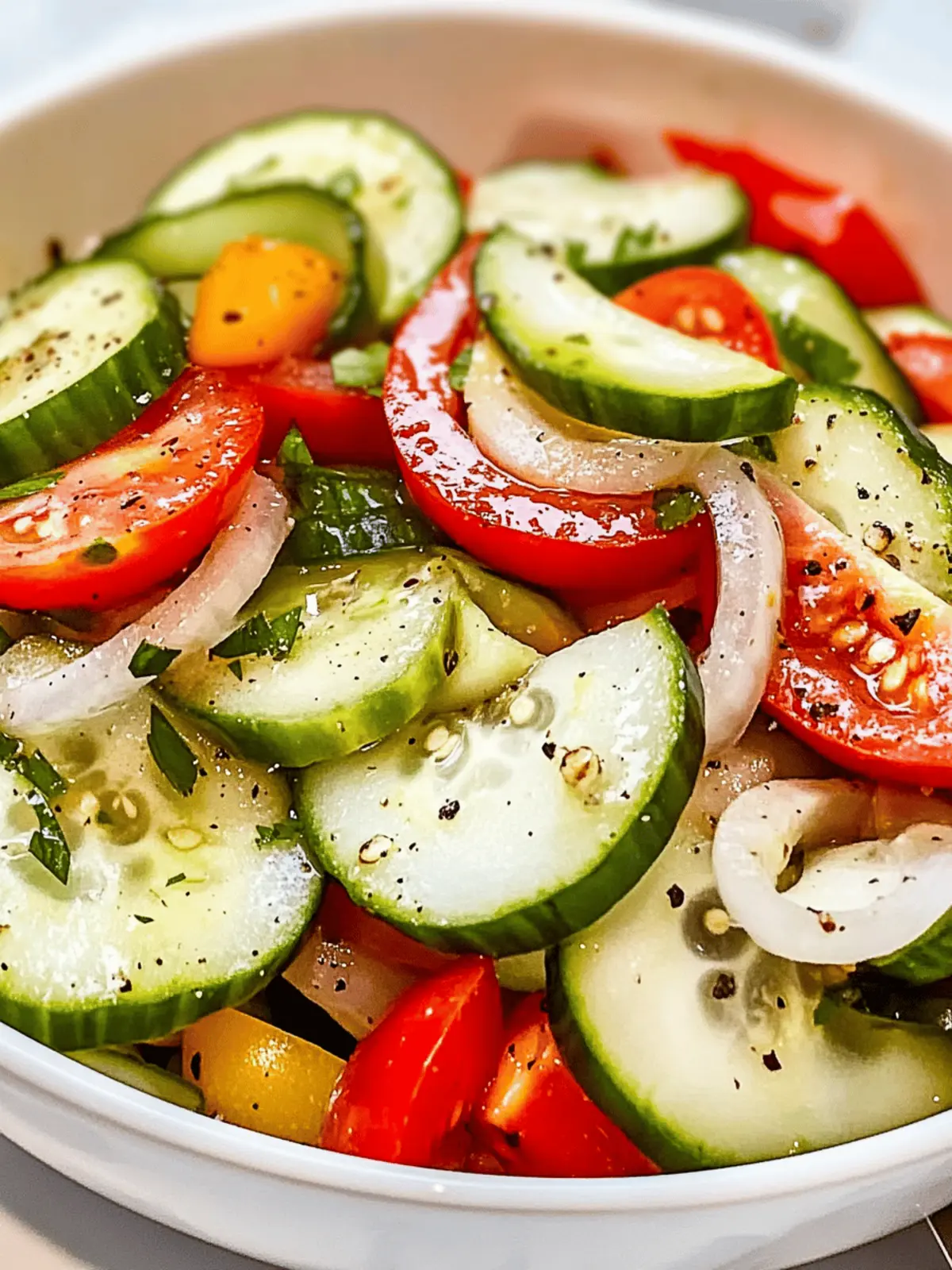 Marinated Cucumber Tomato Salad