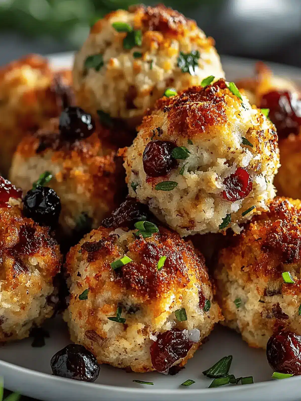 Festive Cranberry Turkey Stuffing Balls for a Heartwarming Holiday