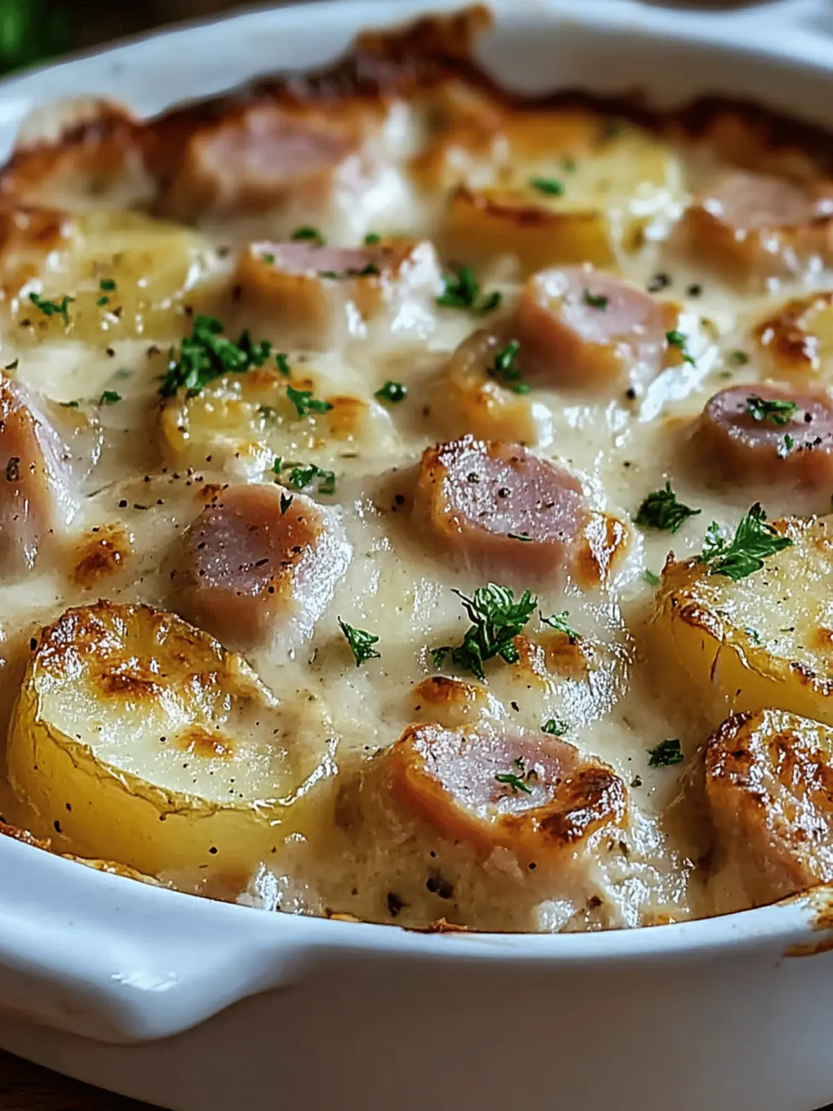 Savory Chicken Ham and Potato Au Gratin for Cozy Nights