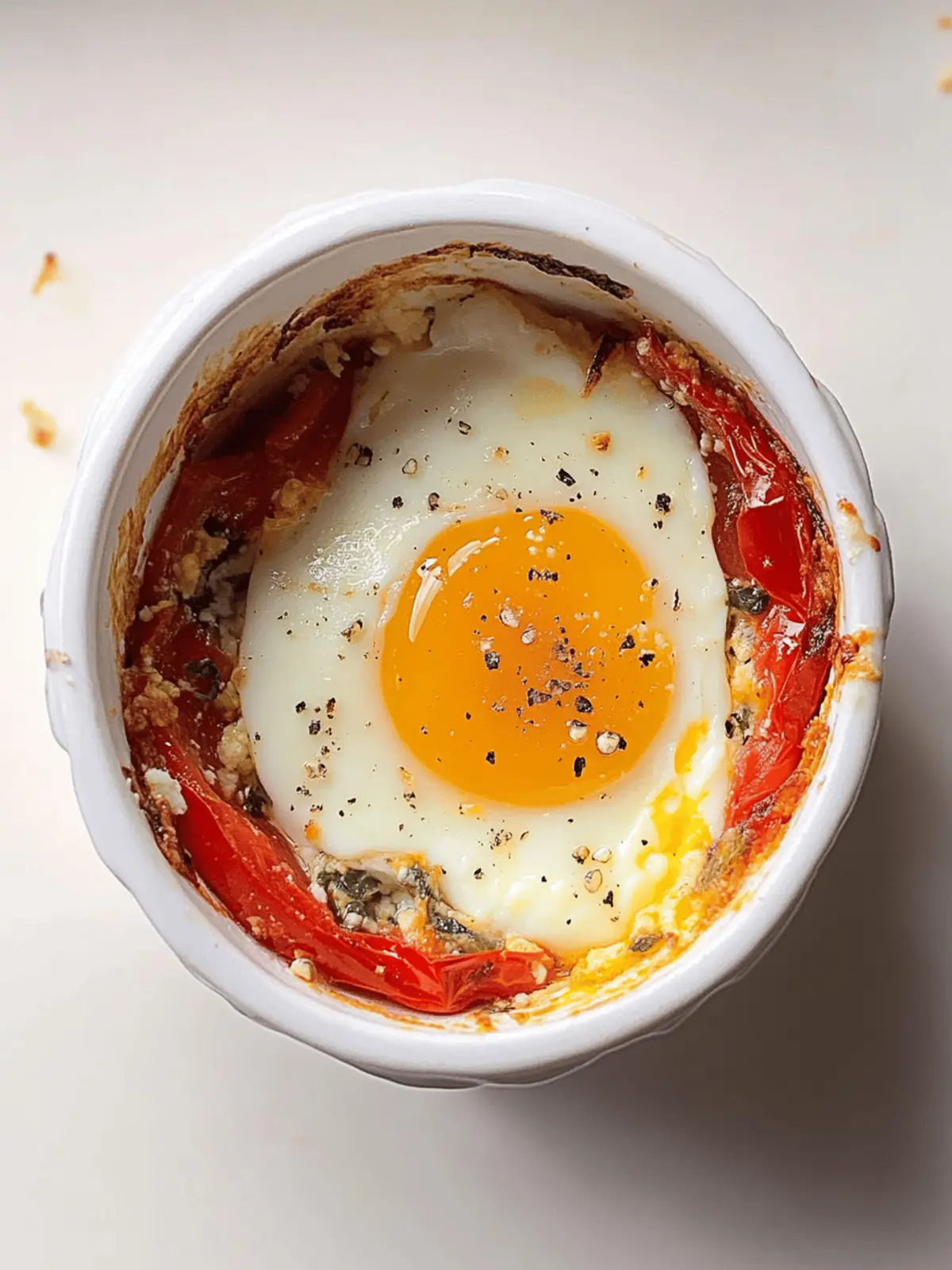 Baked Feta Eggs With Tomato