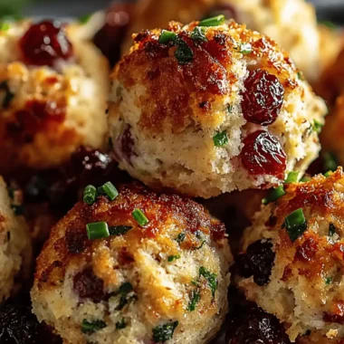 Festive Cranberry Turkey Stuffing Balls