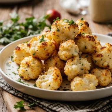 Cheesy Baked Cauliflower Bites