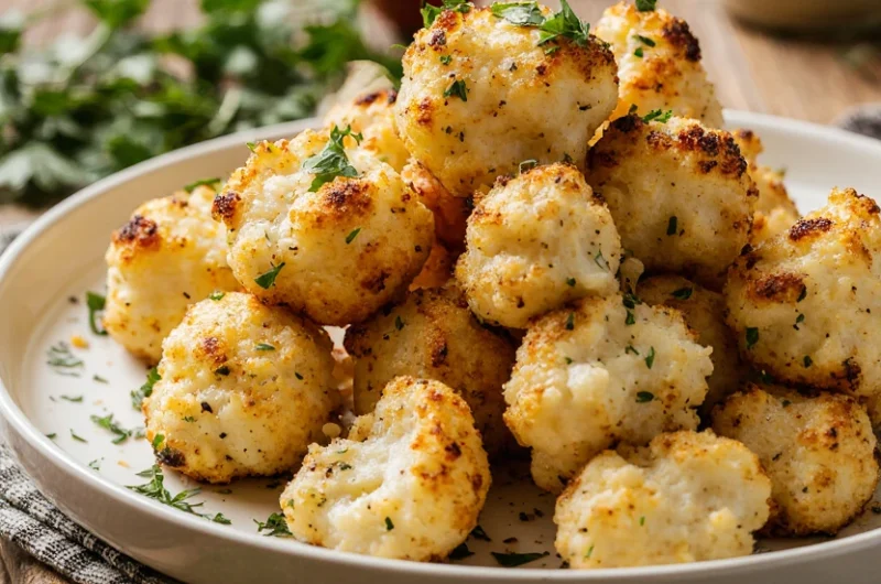 Cheesy Baked Cauliflower Bites