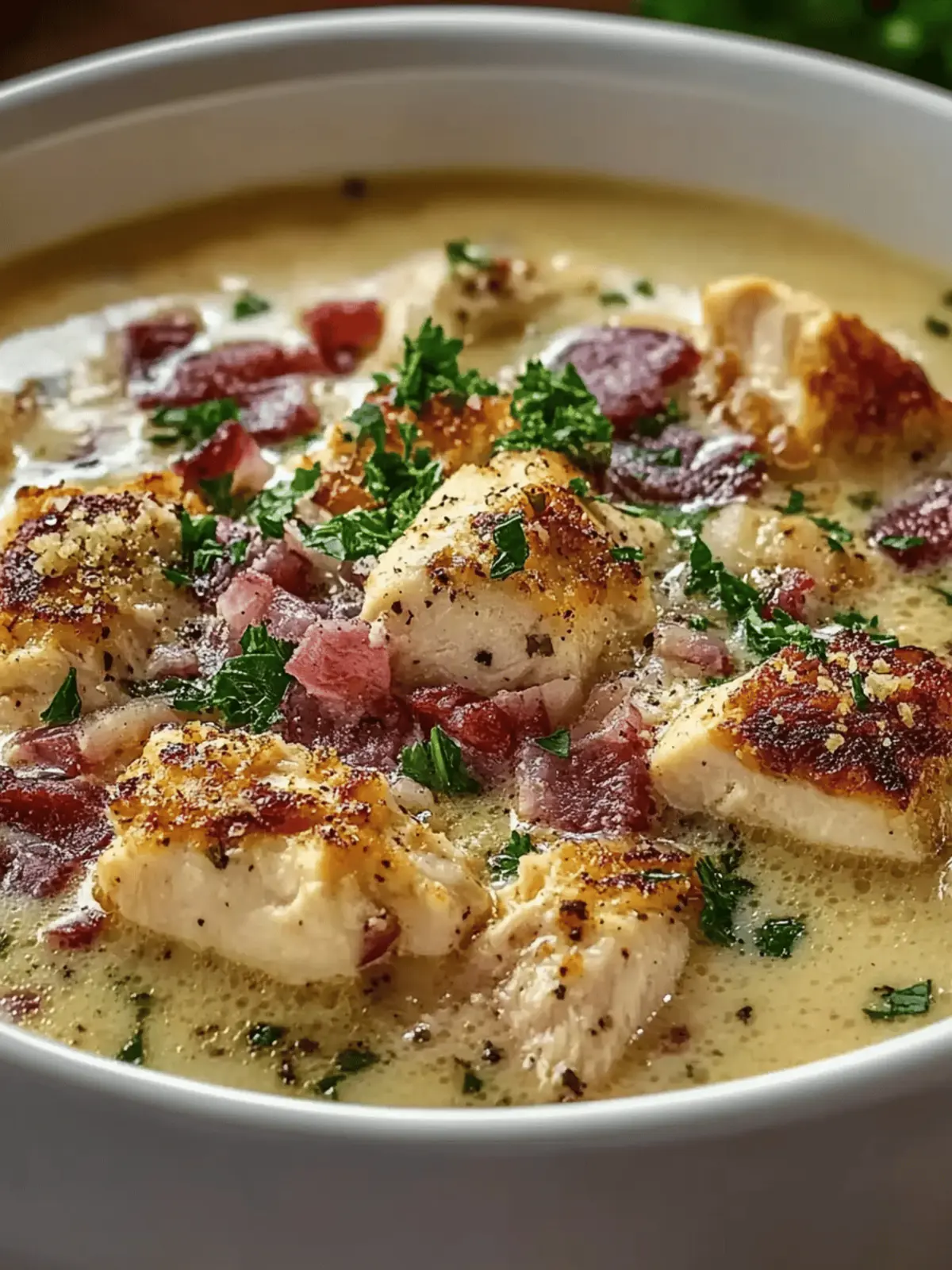 Chicken Cordon Bleu Soup