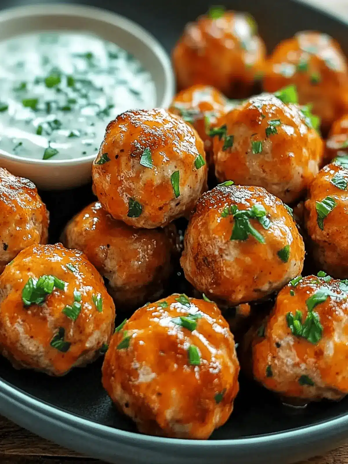 Buffalo Chicken Meatballs: Healthy Spice for Game Day Fun