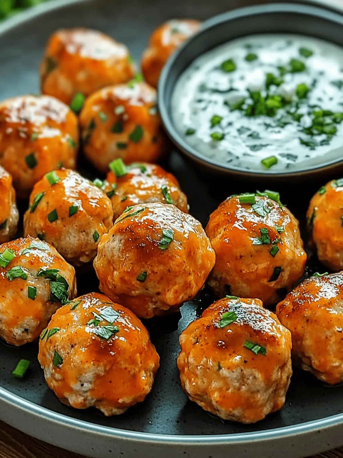 Buffalo Chicken Meatballs: Healthy Spice for Game Day Fun
