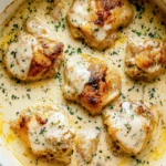 Creamy Oven Baked Chicken Thighs