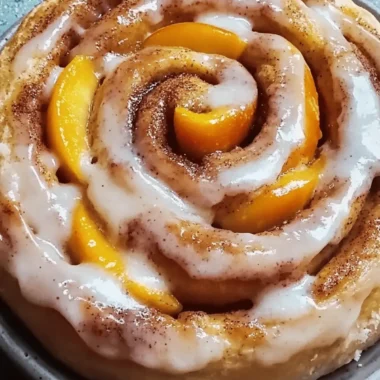 Peach Pie Cinnamon Rolls