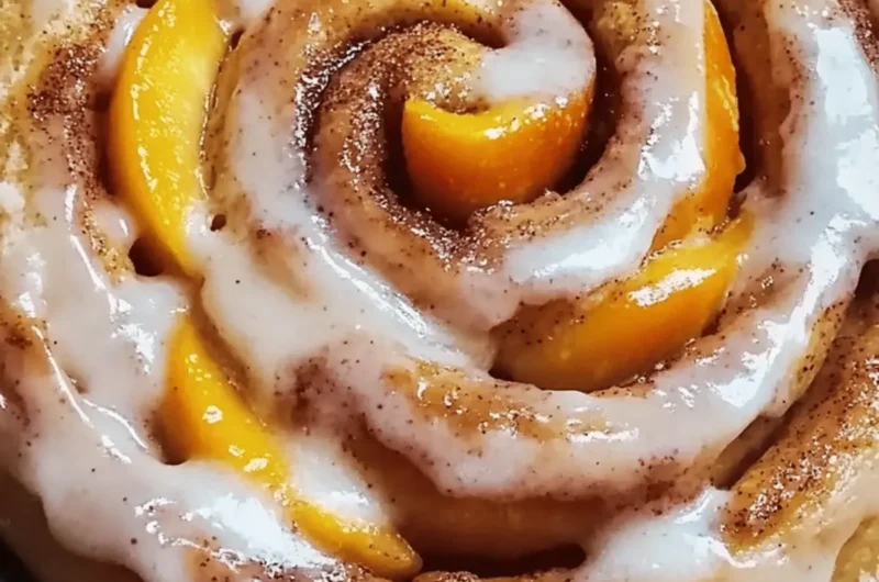 Peach Pie Cinnamon Rolls