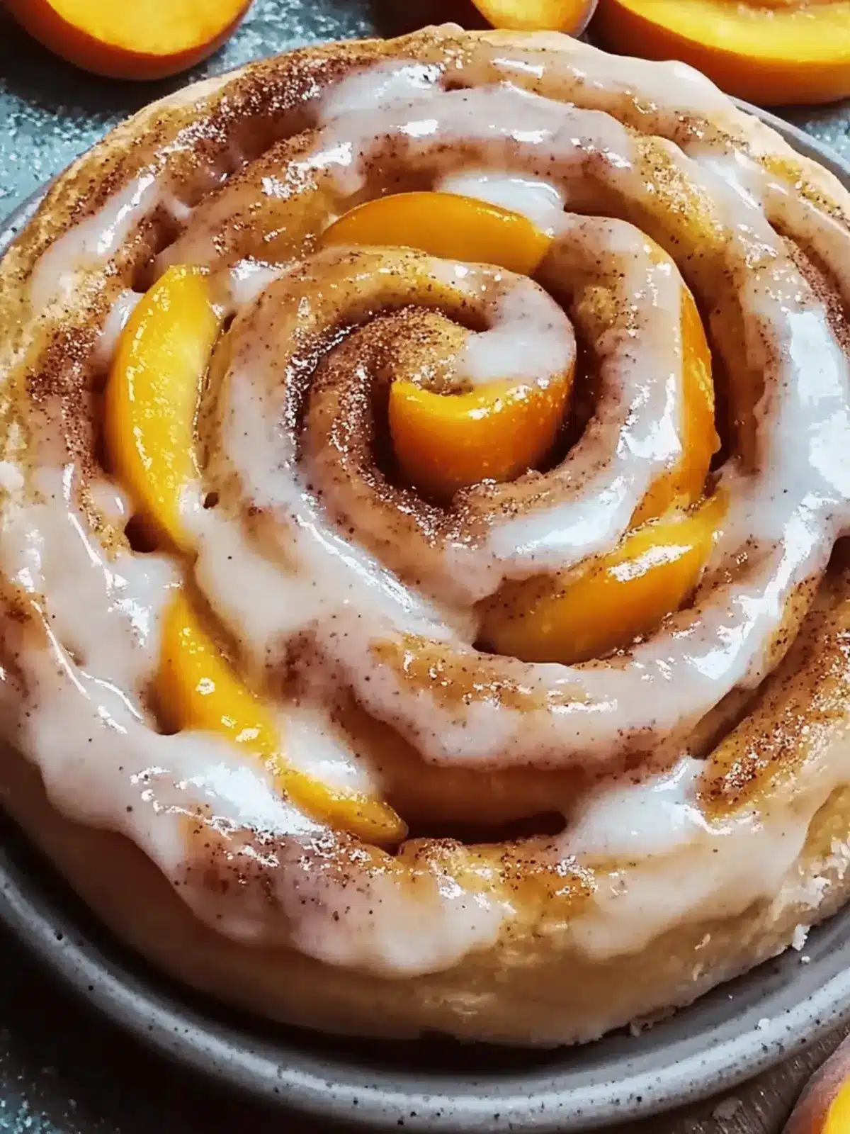 Peach Pie Cinnamon Rolls