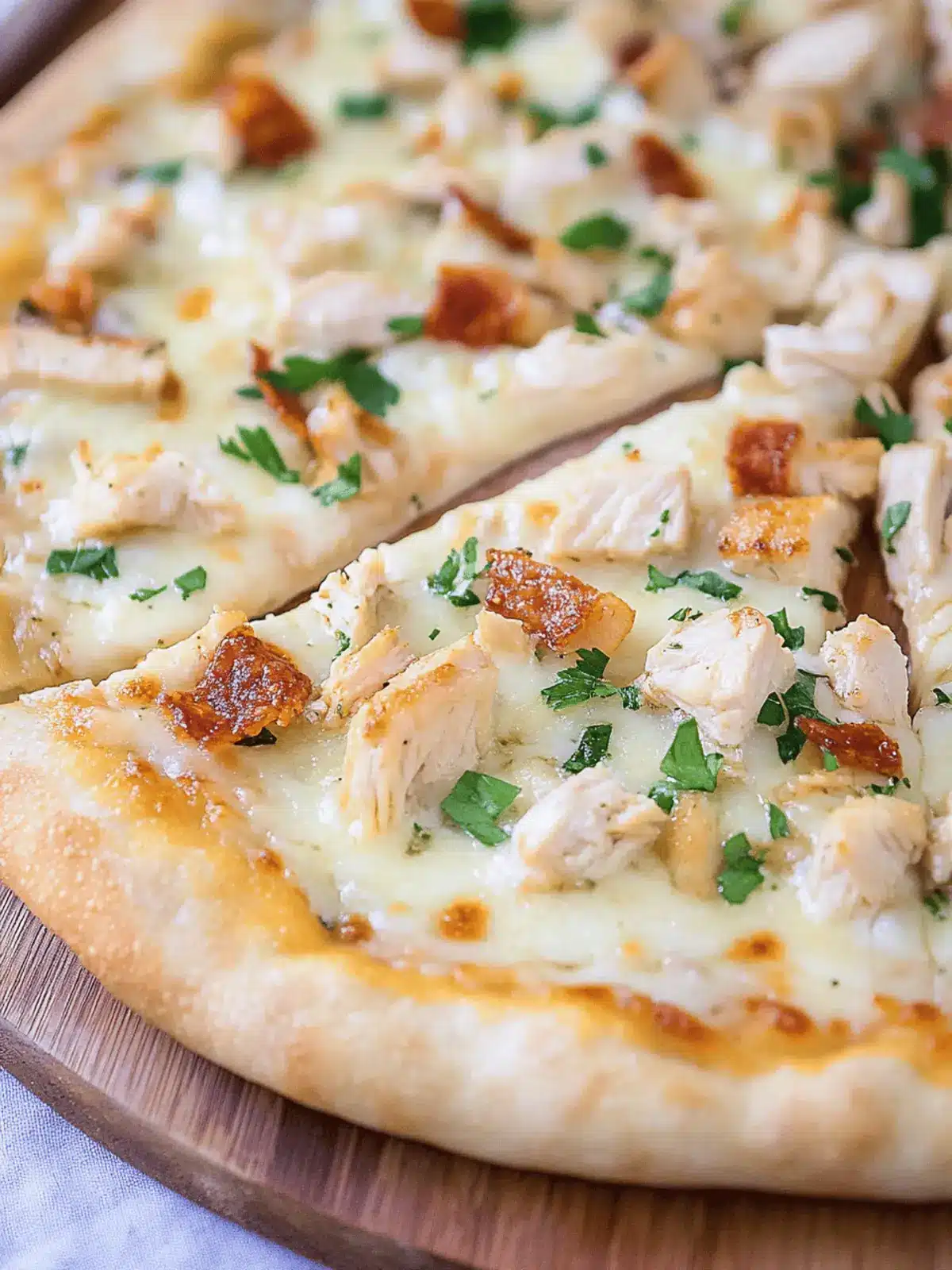 Chicken Alfredo Pizza