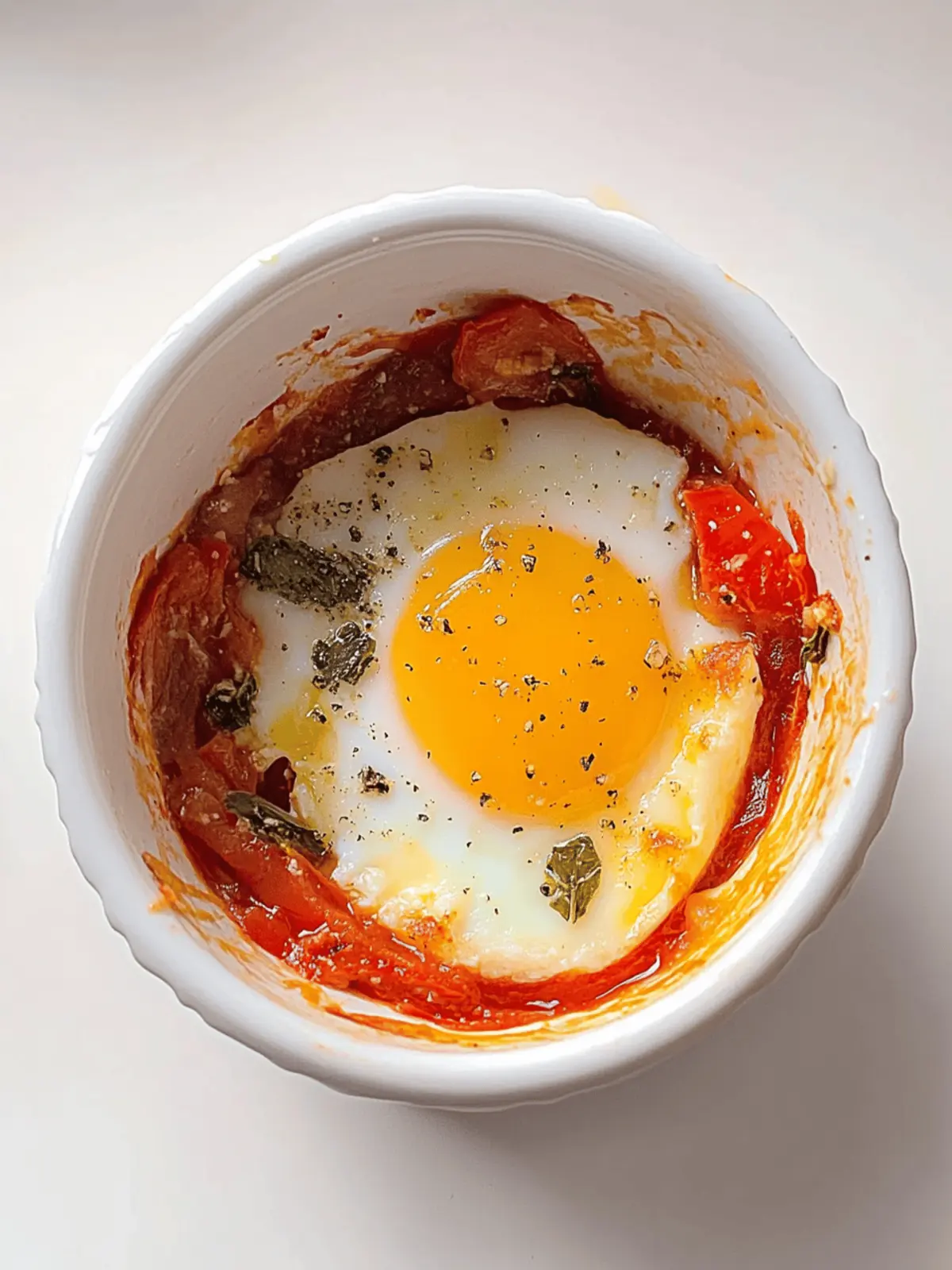 Baked Feta Eggs With Tomato