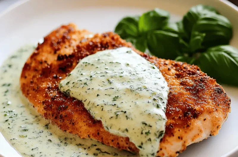 Chicken in Basil Cream Sauce