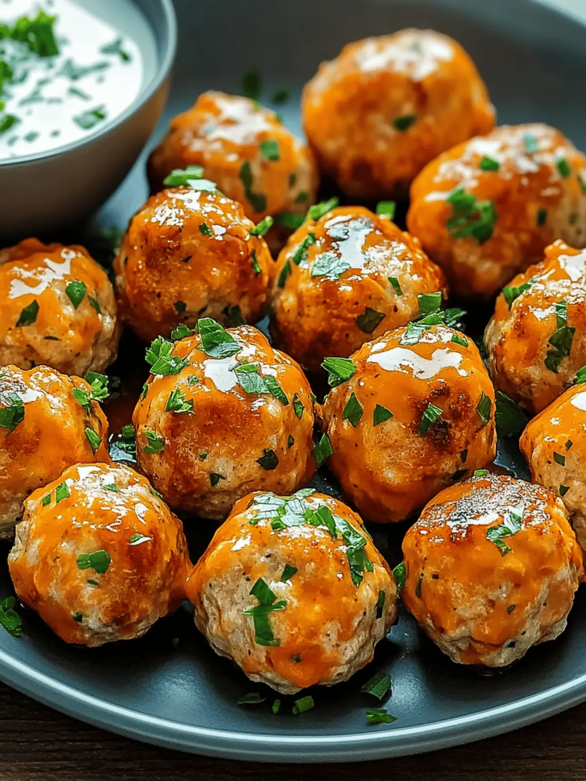 Buffalo Chicken Meatballs: Healthy Spice for Game Day Fun