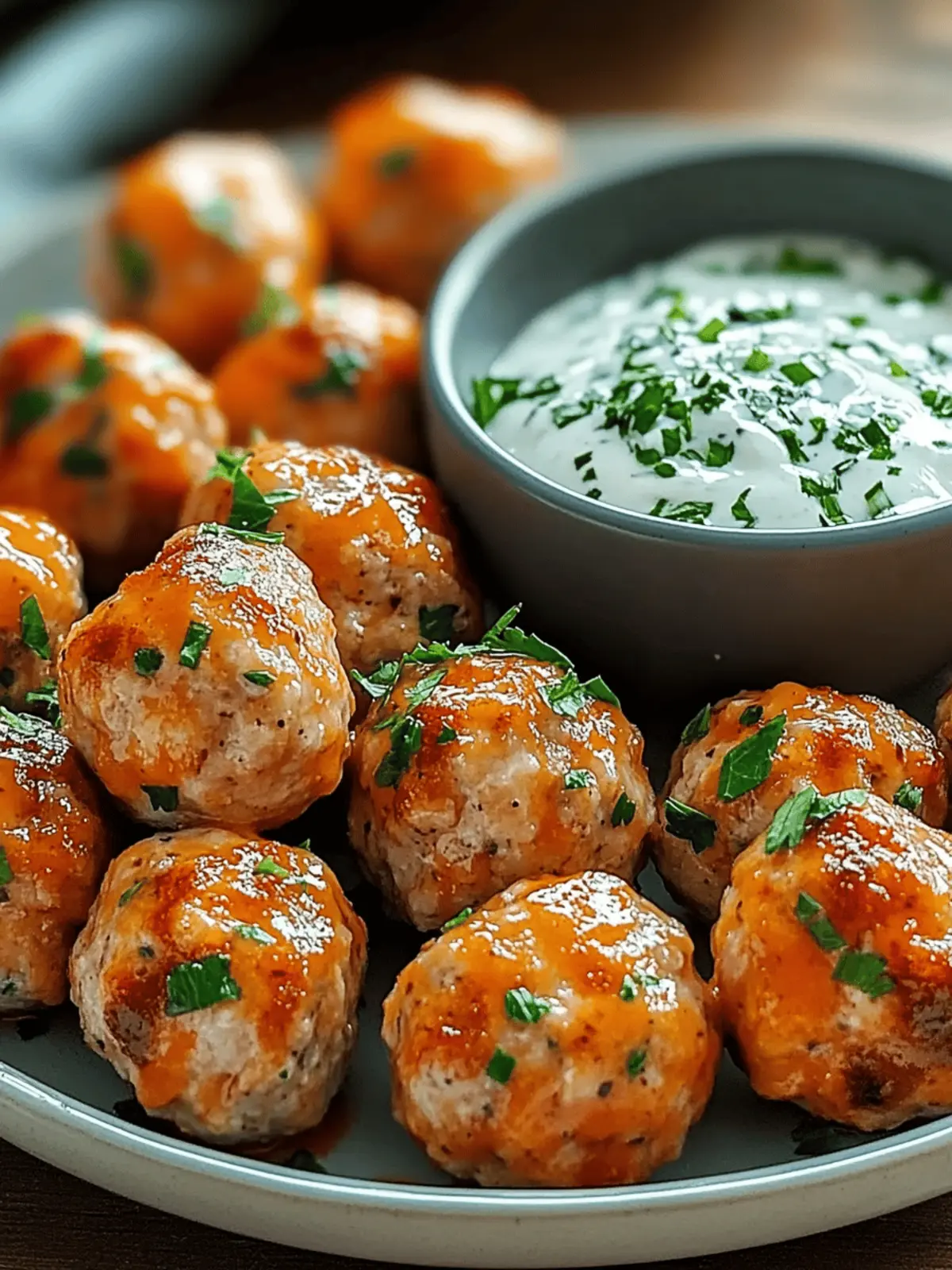 Buffalo Chicken Meatballs